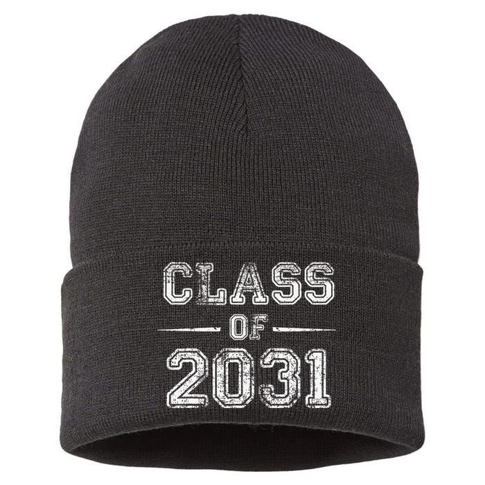 CLASS Of 2031 GROW WITH ME First Day Of School Sustainable Knit Beanie