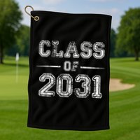 CLASS Of 2031 GROW WITH ME First Day Of School Golf Towel