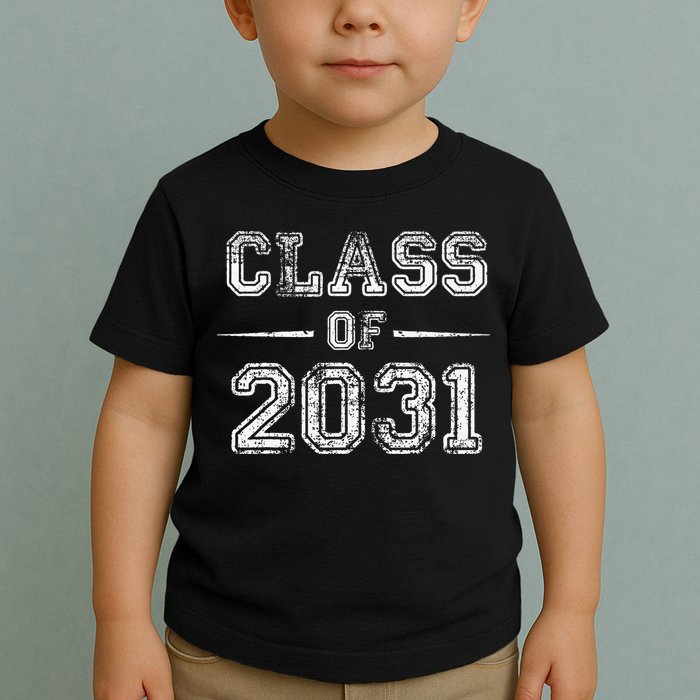 CLASS Of 2031 GROW WITH ME First Day Of School Toddler T-Shirt