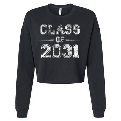 CLASS Of 2031 GROW WITH ME First Day Of School Cropped Pullover Crew