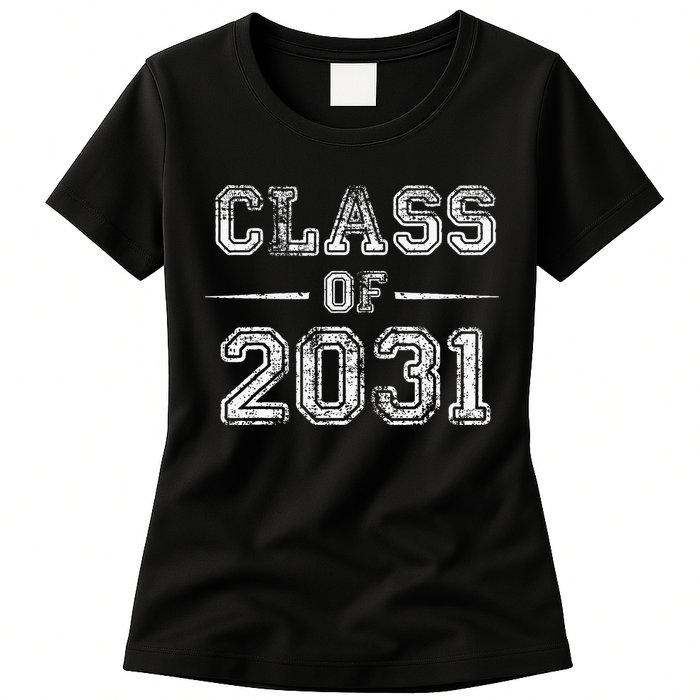 CLASS Of 2031 GROW WITH ME First Day Of School Womens T-Shirt