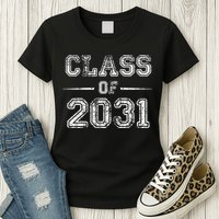 CLASS Of 2031 GROW WITH ME First Day Of School Womens T-Shirt