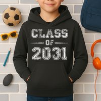 CLASS Of 2031 GROW WITH ME First Day Of School Kids Hoodie