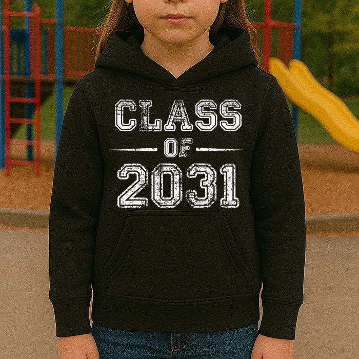 CLASS Of 2031 GROW WITH ME First Day Of School Kids Hoodie