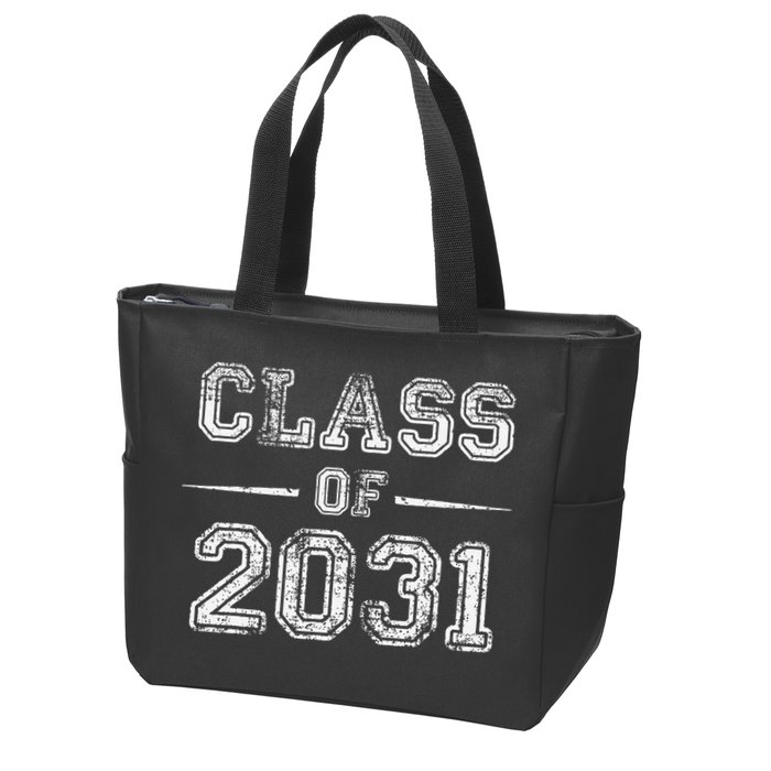 CLASS Of 2031 GROW WITH ME First Day Of School Zip Tote Bag
