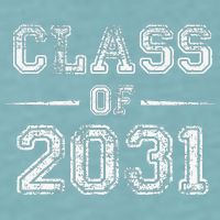 CLASS Of 2031 GROW WITH ME First Day Of School Sueded Cloud Jersey T-Shirt