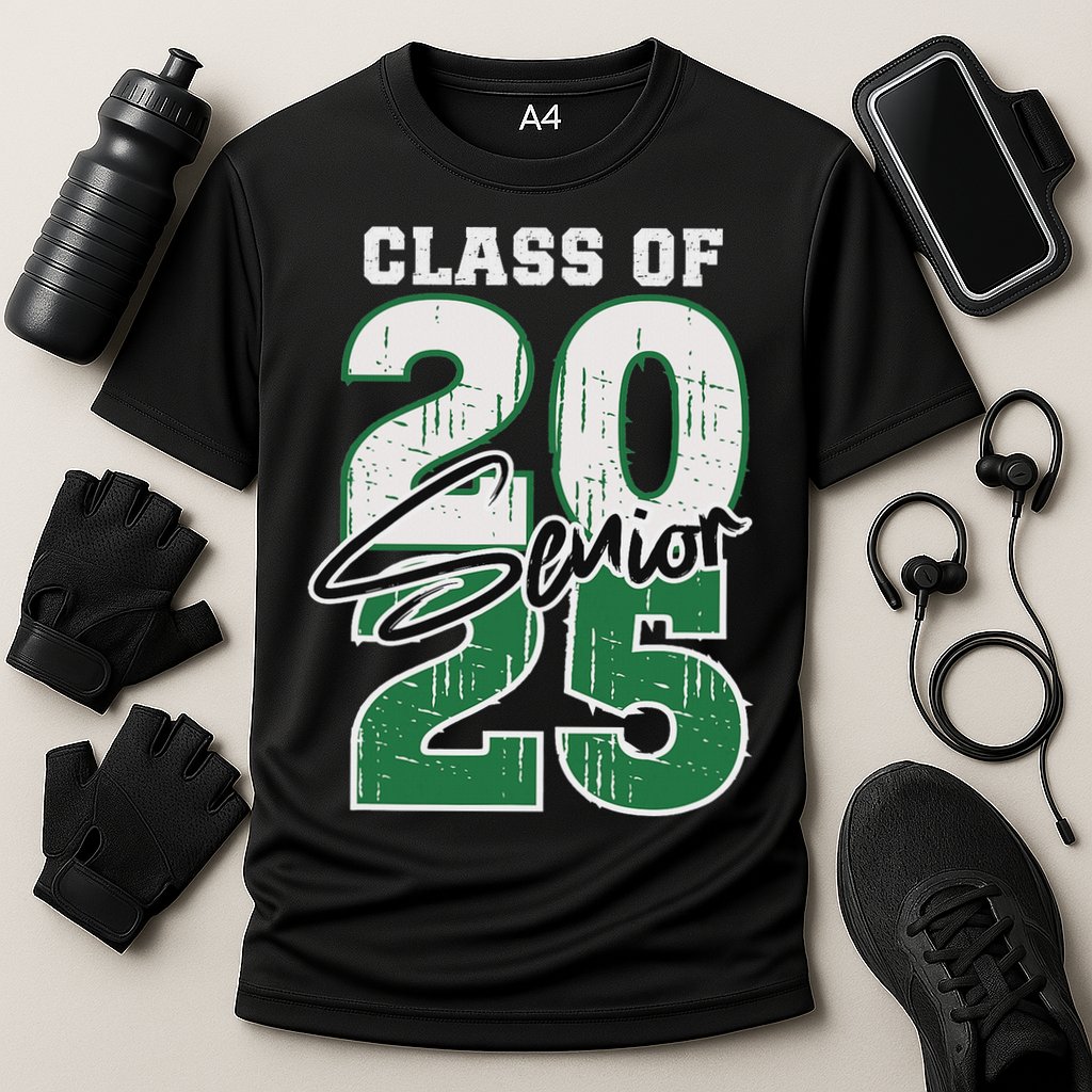 Class Of 2025 Senior Graduation 2025 Green Cooling Performance Crew T-Shirt