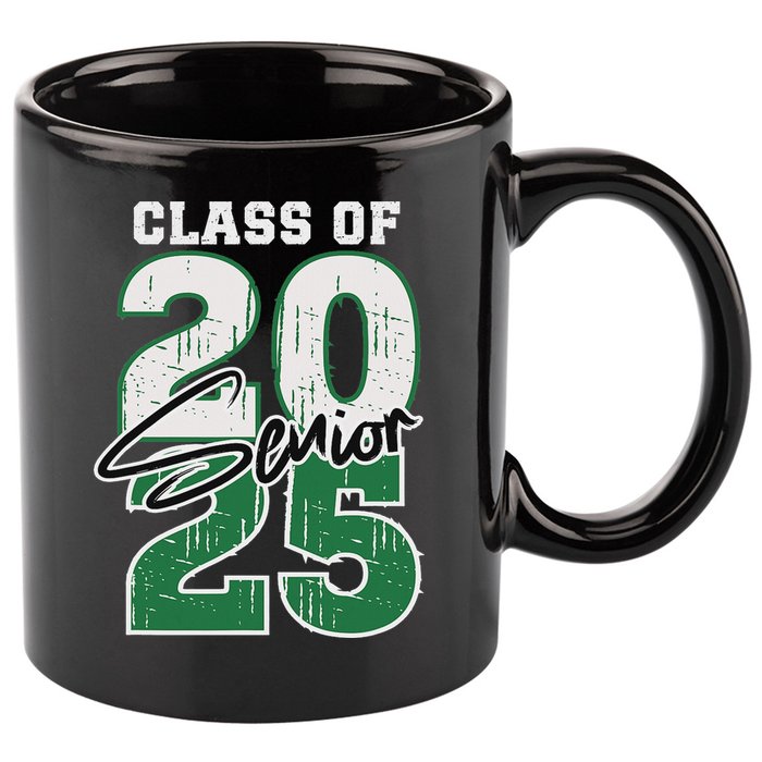 Class Of 2025 Senior Graduation 2025 Green 11oz C Handle Ceramic Mug