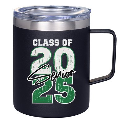 Class Of 2025 Senior Graduation 2025 Green 12oz Stainless Steel Coffee Mug