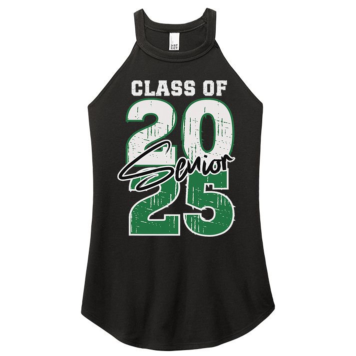 Class Of 2025 Senior Graduation 2025 Green Women's Perfect Tri Rocker Tank