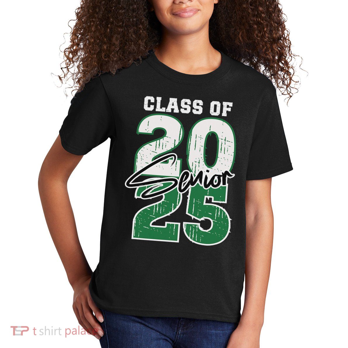 Class Of 2025 Senior Graduation 2025 Green Kids T-Shirt