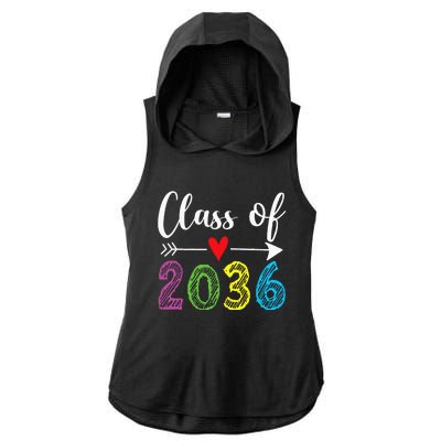 Class Of 2036 Grow With Me Prek Kindergarten Graduation Ladies PosiCharge Tri-Blend Wicking Draft Hoodie Tank