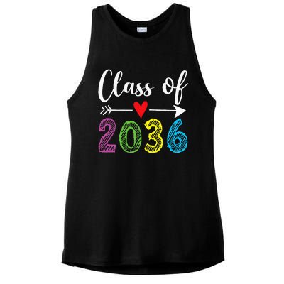 Class Of 2036 Grow With Me Prek Kindergarten Graduation Ladies PosiCharge Tri-Blend Wicking Tank