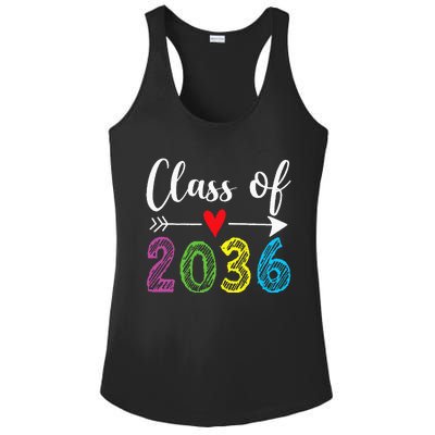 Class Of 2036 Grow With Me Prek Kindergarten Graduation Ladies PosiCharge Competitor Racerback Tank