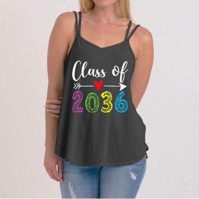 Class Of 2036 Grow With Me Prek Kindergarten Graduation Women's Strappy Tank