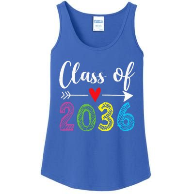 Class Of 2036 Grow With Me Prek Kindergarten Graduation Ladies Essential Tank