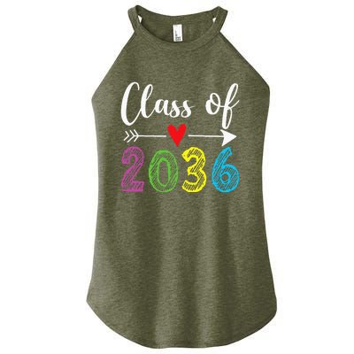 Class Of 2036 Grow With Me Prek Kindergarten Graduation Women's Perfect Tri Rocker Tank