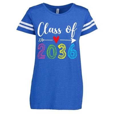 Class Of 2036 Grow With Me Prek Kindergarten Graduation Enza Ladies Jersey Football T-Shirt