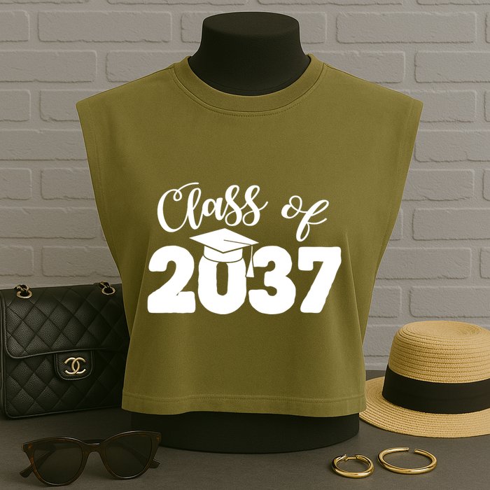 Class Of 2037 Grow With Me Garment-Dyed Women's Muscle Tee