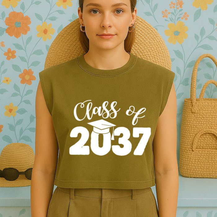 Class Of 2037 Grow With Me Garment-Dyed Women's Muscle Tee