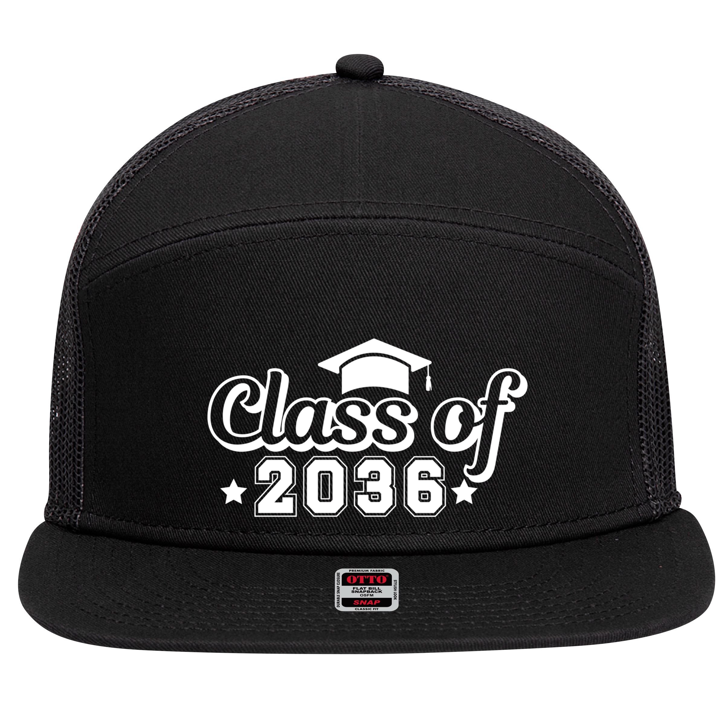 Class Of 2036 Grow With Me Gift First Day Of Kindergarten Gift 7 Panel Mesh Trucker Snapback Hat