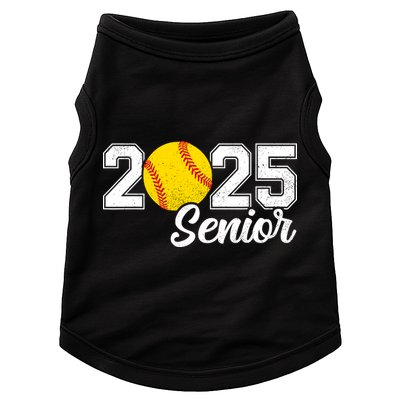 Class Of 2025 Softball Senior Retro Senior 2025 Softball Doggie Tank