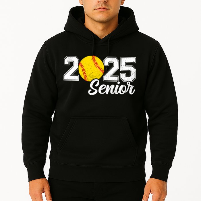 Class Of 2025 Softball Senior Retro Senior 2025 Softball Hoodie
