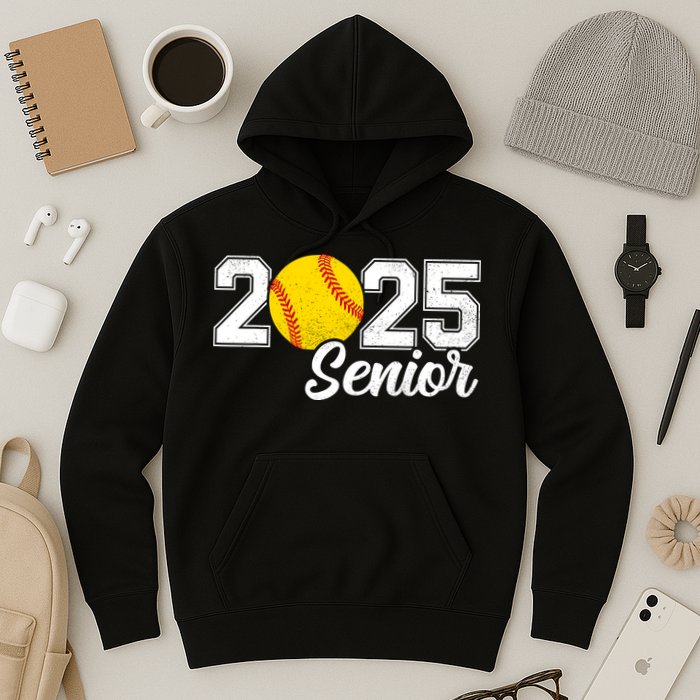 Class Of 2025 Softball Senior Retro Senior 2025 Softball Hoodie