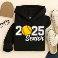 Class Of 2025 Softball Senior Retro Senior 2025 Softball Hoodie