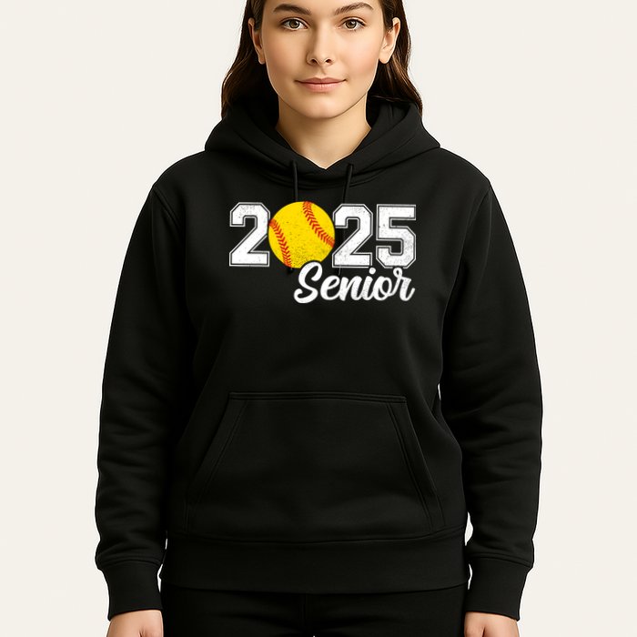 Class Of 2025 Softball Senior Retro Senior 2025 Softball Hoodie