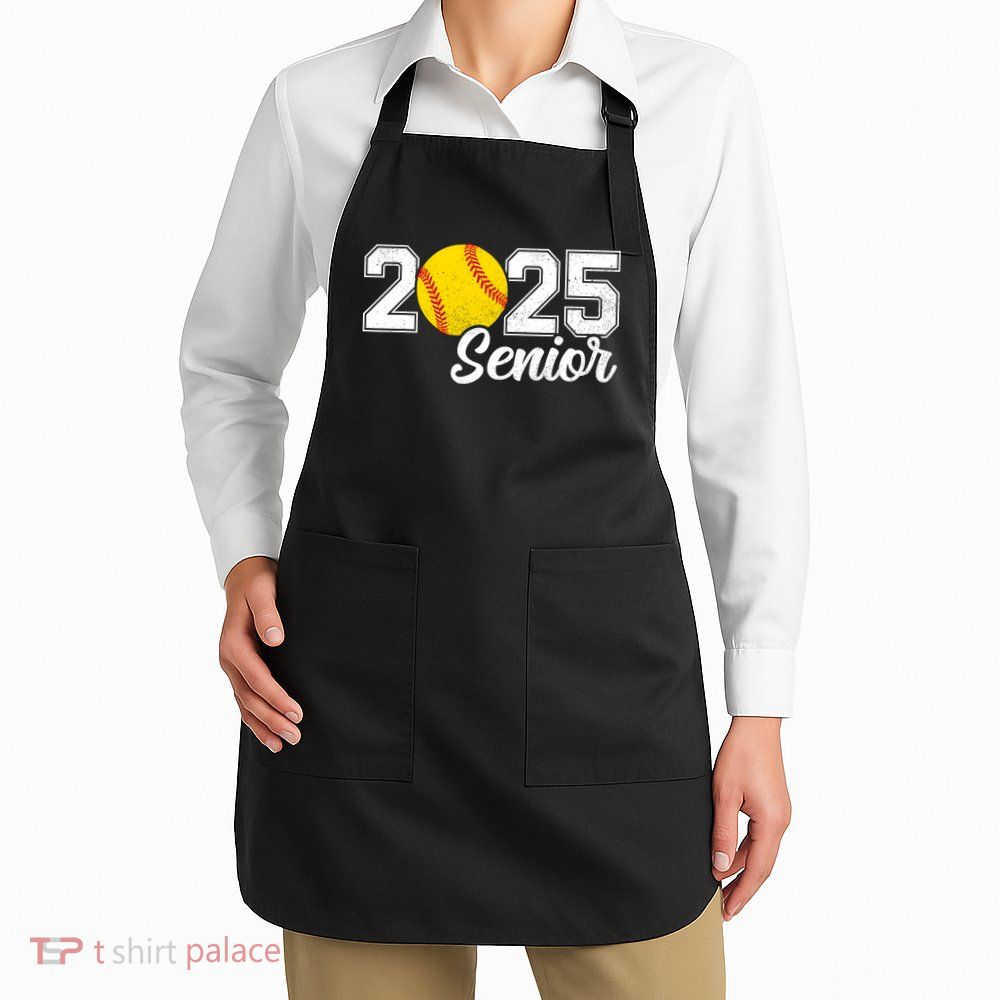 Class Of 2025 Softball Senior Retro Senior 2025 Softball Apron