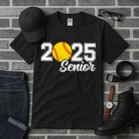 Class Of 2025 Softball Senior Retro Senior 2025 Softball Tall T-Shirt
