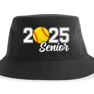 Class Of 2025 Softball Senior Retro Senior 2025 Softball Sustainable Bucket Hat