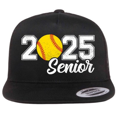 Class Of 2025 Softball Senior Retro Senior 2025 Softball Flatbill Hat