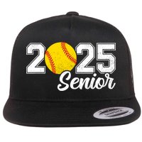 Class Of 2025 Softball Senior Retro Senior 2025 Softball Flat Bill Trucker Hat