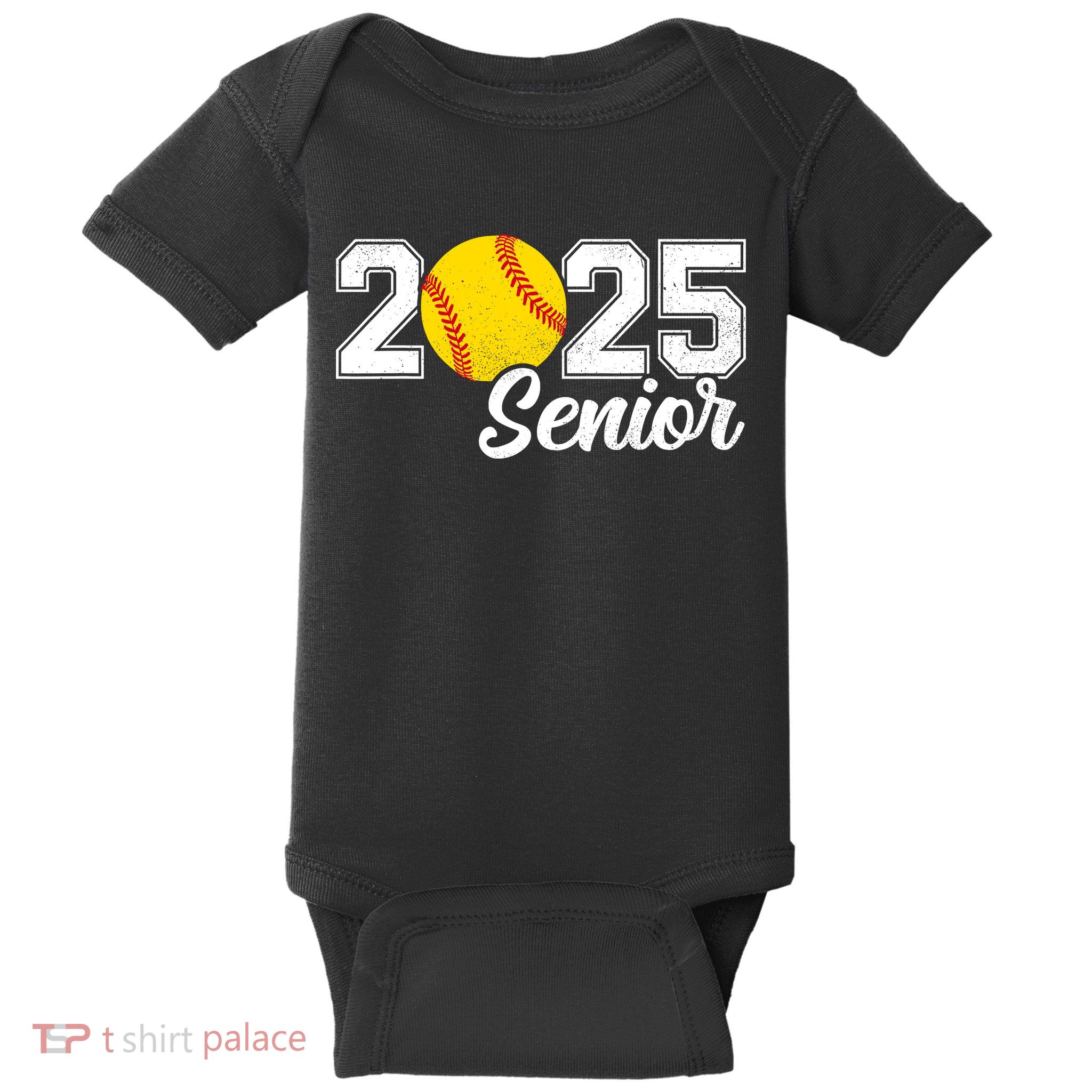 Class Of 2025 Softball Senior Retro Senior 2025 Softball Baby Bodysuit