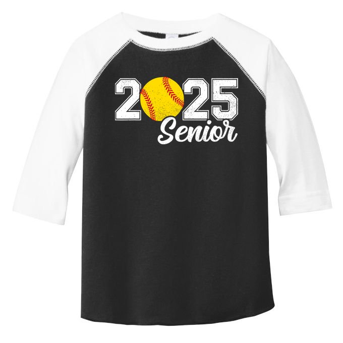 Class Of 2025 Softball Senior Retro Senior 2025 Softball Toddler Fine Jersey T-Shirt