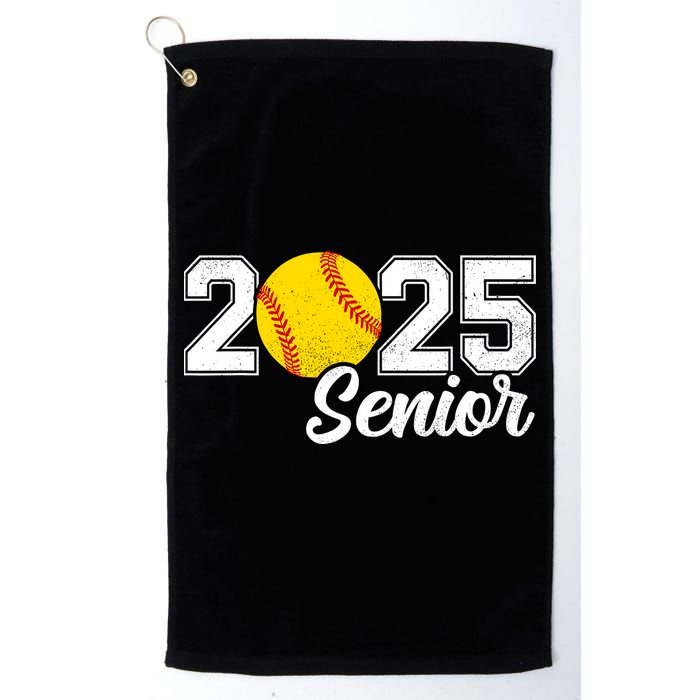 Class Of 2025 Softball Senior Retro Senior 2025 Softball Golf Towel