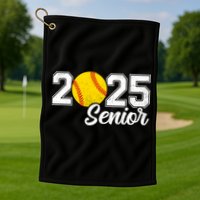 Class Of 2025 Softball Senior Retro Senior 2025 Softball Golf Towel