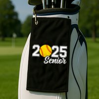 Class Of 2025 Softball Senior Retro Senior 2025 Softball Golf Towel