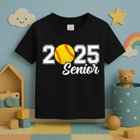 Class Of 2025 Softball Senior Retro Senior 2025 Softball Toddler T-Shirt