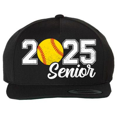 Class Of 2025 Softball Senior Retro Senior 2025 Softball Wool Snapback Cap