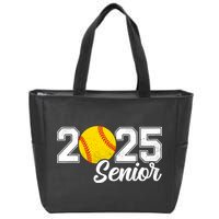 Class Of 2025 Softball Senior Retro Senior 2025 Softball Zip Tote Bag
