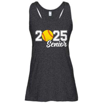 Class Of 2025 Softball Senior Retro Senior 2025 Softball Ladies Essential Flowy Tank
