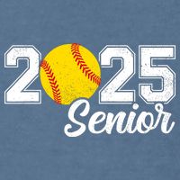 Class Of 2025 Softball Senior Retro Senior 2025 Softball Garment-Dyed Sweatshirt