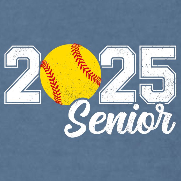 Class Of 2025 Softball Senior Retro Senior 2025 Softball Garment-Dyed Sweatshirt