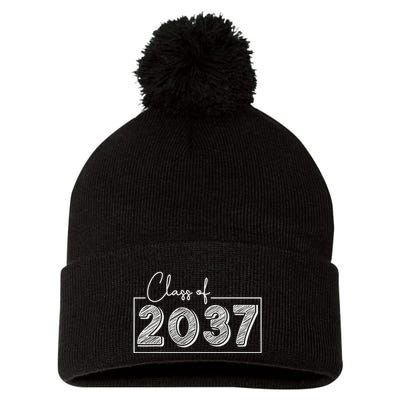 Class Of 2037 Grow With Me Pom Pom 12in Knit Beanie