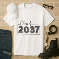Class Of 2037 Grow With Me Tall T-Shirt