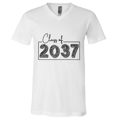 Class Of 2037 Grow With Me V-Neck T-Shirt