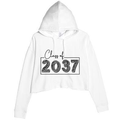 Class Of 2037 Grow With Me Crop Fleece Hoodie